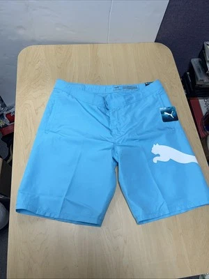 Pantalones Cortos Puma Calce Regular Repelente al Agua Para Hombres Bañador Logo Azul Talla 36 $46 Foto 1 de 4