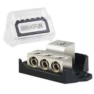 Blocco Distribuzione Potenza 3 Vie, Ingresso 0/2/4AWG / 3x Uscite 4/8/10 AWG, Amp P... - Foto 1 di 6