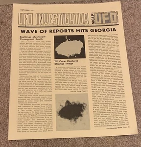 1973 UFO INVESTIGATOR VINTAGE FLYING SAUCER SPACE ALIEN NEWS LETTER (Oct) - Picture 1 of 1