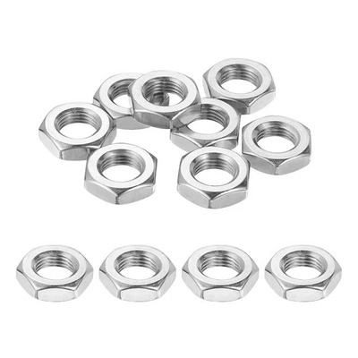 12 Stück M12x1 Stahl Sechskantmuttern 18mm / 0.71" Breite 6mm / 0.24" Höhe - Bild 1 von 4