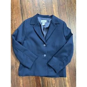 Pendleton Womens 10P Wool Blazer Jacket Navy Blue VTG Made in USA Office - Picture 1 of 8