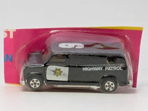 Vintage 1980 Highway Patrol Black Bedford Police Van Hong Kong Diecast NEW - Picture 1 of 7