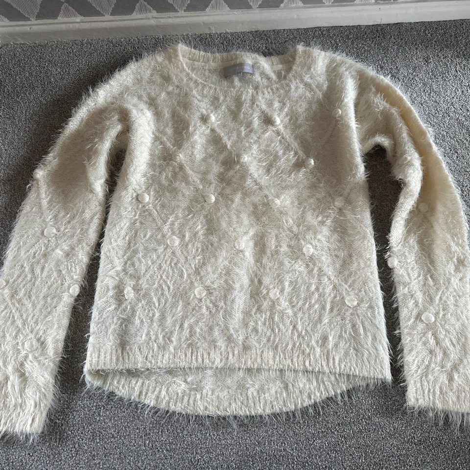 Redherring womens fluffy cream jumper 8 red herring - Image 1 of 4