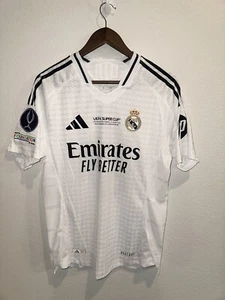 Real Madrid Kylian Mbappe Super Cup Final 24/25 Player Version Jersey - Picture 1 of 5