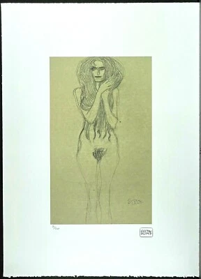 GUSTAV KLIMT * 70 x 50 cm * signed lithograph * Kunstdruck * limited # 81/200 - Bild 1 von 4