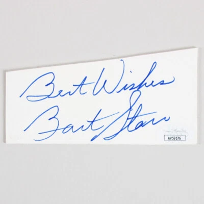 Bart Starr Signed Cut Packers - COA JSA - Image 1 of 2