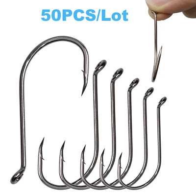 20/50/100/PACK Octopus Fishing Hooks Offset Saltwater Circle Fishhook 1/0-9/0 - Image 1 of 4