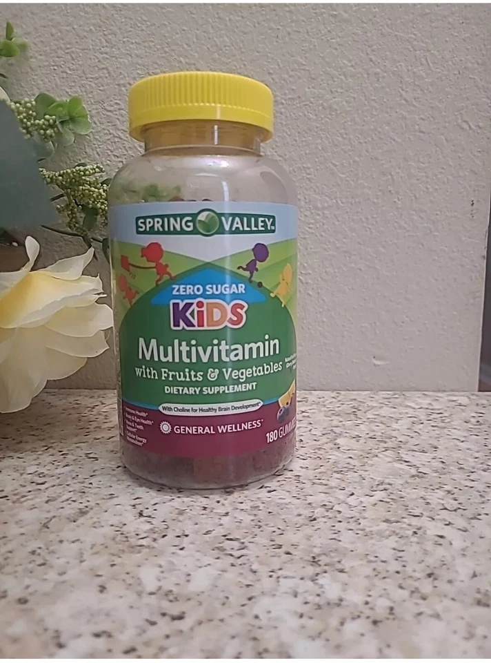 Multivitamínico Spring Valley Kids con Frutas Verduras Dietética 180 Gomitas Ex:02/25 Foto 1 de 1