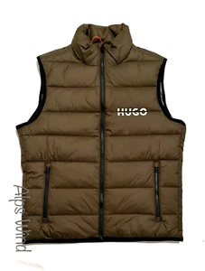 NWT HUGO BOSS MENS VEST BALTINO2244 FULL ZIP GREEN SIZE LARGE - Picture 1 of 10