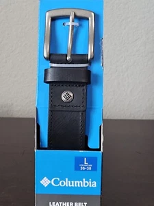 Brand New Columbia Men's Genuin Leather Belt Color Black Size L Waist 36 - 38 - Picture 1 of 4