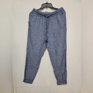 Women's Old Navy High Rise Cropped Chambray Blue Pants, Small, EUC - Picture 1 of 6