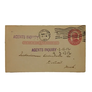 UX24 WILLIAM McKINLEY POSTAL CARD POSTMARKED 1912 - Picture 1 of 2