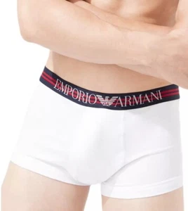 NIB Emporio Armani 3 Pack Waistband Trunks in White, Red, Navy Size L. $65. - Picture 1 of 9