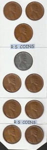 1940 S a 1955 S ~ 16 piezas muy finas centavos Lincoln/monedas RS. - Imagen 1 de 1