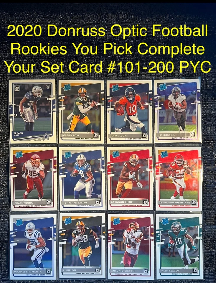 2020 DONRUSS OPTIC FOOTBALL YOU PICK ROOKIE CARD #101-200 COMPLETE YOUR SET PYC - Image 1 of 1