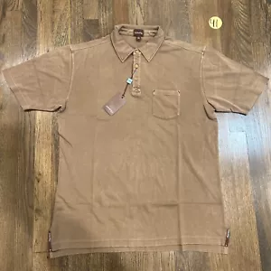 Anthology Polo Shirt Adult Size Large Brown Coffee, Mens New - Picture 1 of 6