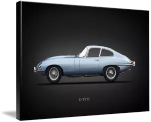 Art sur toile - Jaguar Type E minimal moderne classique voiture de sport art, 3 tailles - Photo 1 sur 20