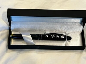 Inkstone Symbols of Mathematics Engraved Gift Pen w/LED Light Stylus Pi Geometry - Picture 1 of 8