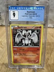 CGC Graded 9 Pokemon Card RESHIRAM BW Legendary Treasures 28/113 Holo Rare - Picture 1 of 3