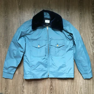 New NOS Vintage 70s 80s Shawl Collar Ski Motorcycle Police Winter Coat Jacket XS - Picture 1 of 8