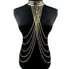 Women Body Chain Jewelry Harness Bikini Us Chest Necklace Rhinestone Crystal Bra