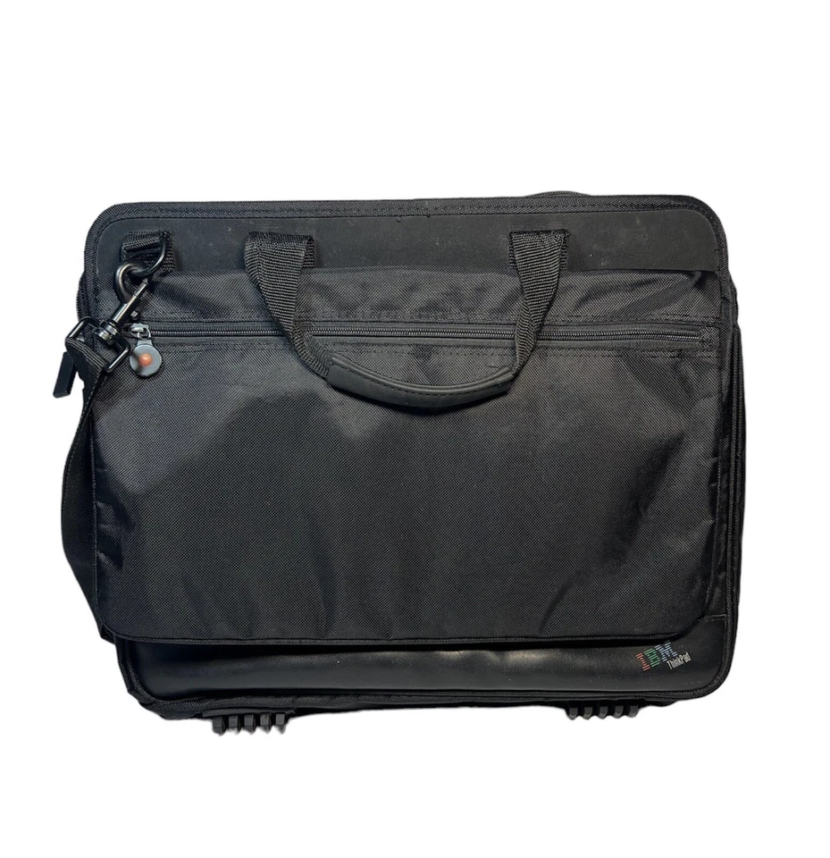 Bolso Mensajero IBM Thinkpad De Colección Negro Acolchado Portátil Estuche de Transporte Trabajo Viaje Foto 1 de 4