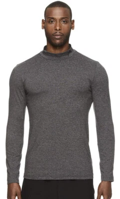 HEAD Men’s Long Sleeve Mock Neck Base Layer Top Charcoal Heather Size Small NWT - Image 1 of 4