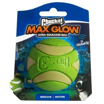 Chuckit! Max Glow Ultra Squeaker Medium 6.3cm 1 pack - Image 1 of 3