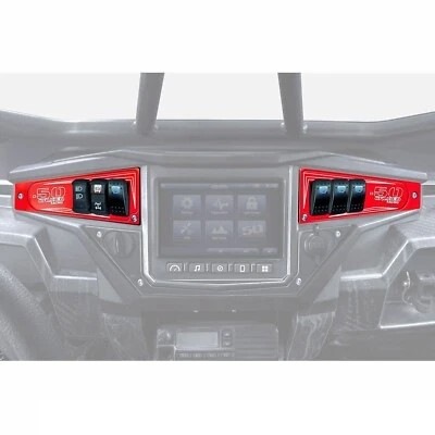 Billet Dash Panels & 4 Switches Ride Command Polaris RZR XP1000 S 900 Turbo Red - Imagem 1 de 4
