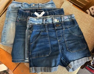 Lot Of Girls Shorts Size 6/7 Blue Jean Shorts x 4 - Picture 1 of 9