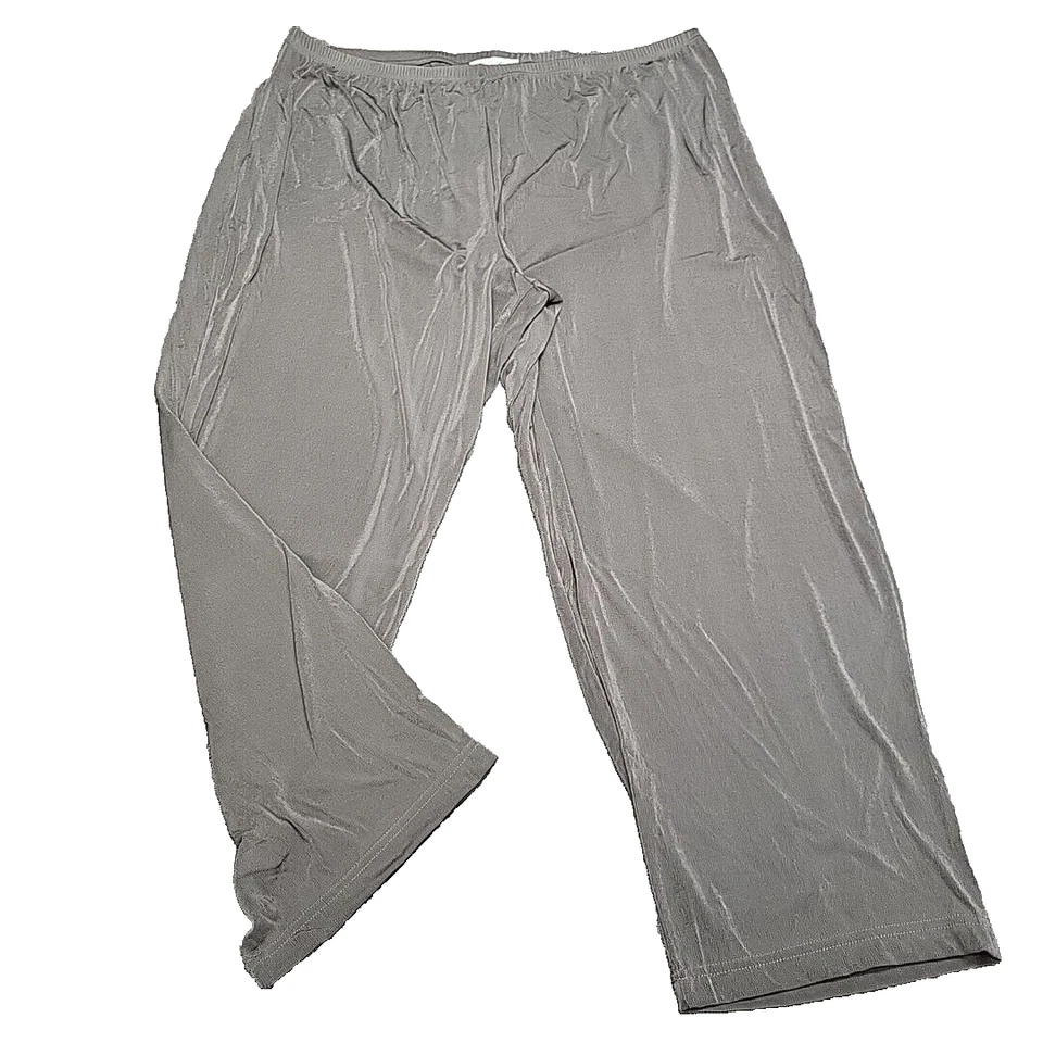 Carolyn Strauss Womens Dressy Pull On Casual Pants 3X Plus Sz Gray Made in USA - Image 1 of 4