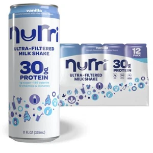 Nurri - 30g Protein Ultra Filtered Milk Shake – Vanilla - Lactose Free, Low - Picture 1 of 8