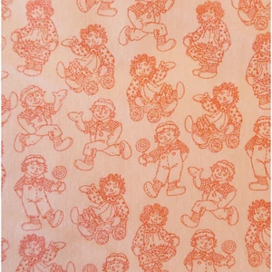Raggedy Ann & Andy Outlines Fabric Daisy Kingdom For Quilters Only 44x2+ yds VTG - Picture 1 of 9