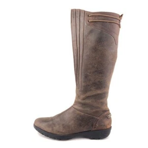 Merrell Vera Peak Espresso Leather Waterproof Tall Riding Boots Womens Size 7 - Picture 1 of 14