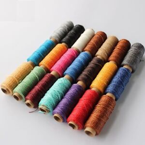 Thread Cord Leather Waxed DIY Handicraft Tool Hand Stitching 50 Meters Flat Line
