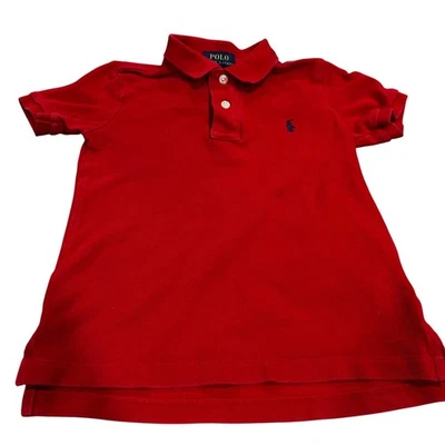 Polo Ralph Lauren Red Polo Shirt Kids Top Short Sleeve Pony Logo 4/4T - Image 1 of 4