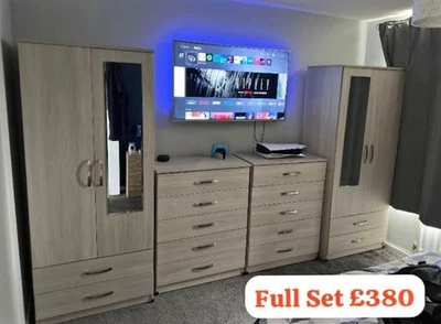 Brand New 2x Wardrobes With 2x Chest Drawers All For Only £380  ❤️ - Image 1 of 4