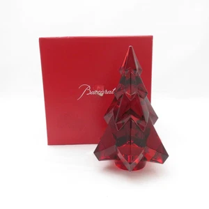 Baccarat Crystal Christmas Tree Figurine Noel Clear Glass Ornament Decoration - Picture 1 of 10