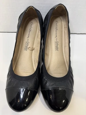 Croft & Barrow Mujer Ortholite Sin Cordones Cómodos Ballet Pisos Negros Talla 9.5M Foto 1 de 4
