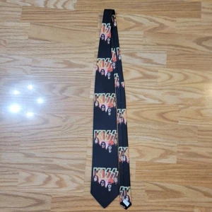 Cravatta bacio Ralph Marlin rock usata in ottime condizioni vintage 1997 ripetizione neon USA - Foto 1 di 7