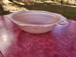 Vintage Rose Rosa Depression Glas 10" Servierschüssel - Bild 1 von 6