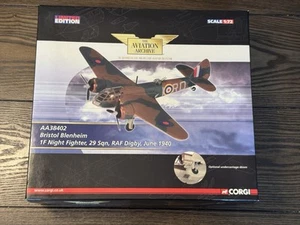 Corgi AA38402 1:72 Diecast Bristol Blenheim 1F Night Fighter RAF Digby LE MIB - Picture 1 of 14