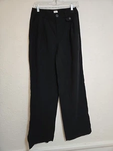 A New Day Women's Slacks Black Pleated Wide Leg Pants Size 4 EUC - Picture 1 of 11