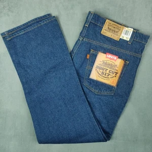 Levi’s 517 Herrenjeans 40 x 30 dunkle Waschung Boot Cut orangefarbenes Etikett Denim Vintage 90er DS neu mit Etikett - Bild 1 von 15