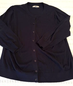 Cárdigan suéter Bass para mujer azul marino talla XL algodón - Imagen 1 de 6
