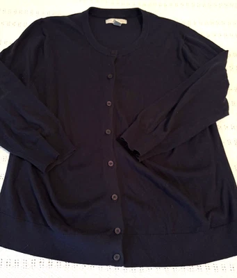 Bass Woman’s Cardigan Sweater Navy Blue Sz XL Cotton - Image 1 of 4