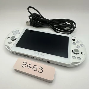 PS Vita Glacier White PCH-2000 Console Box Slim Used Tested Japan Region Free - Picture 1 of 19