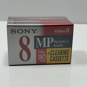 Cinta de casete limpiadora digital de 8 cabezales Sony V8-6CLHSP Hi8 8 mm + paquete de 2 unidades P5-90 MPD - Imagen 1 de 12