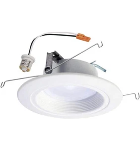 Halo 5"/6" LED Recessed Baffle Downlight Dimmable Ceiling Light, 693 Lumens - Picture 1 of 3