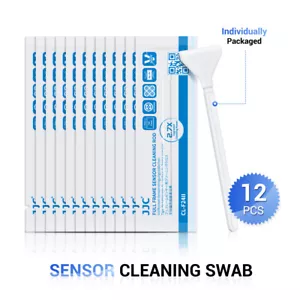 JJC 12pcs Sensor Cleaning Swab Kit for 24mm Full Frame Camera CMOS and CCD Swabs